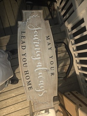 Hobby Lobby May Your Journey Always Lead You Home Wood Sign Plaque Farmhouse...