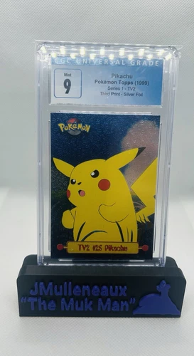 1999 Pokémon Topps Pikachu Third Print Silver Foil CGC 9