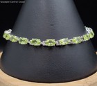 Sterling Silver Tennis Style Peridot Bracelet