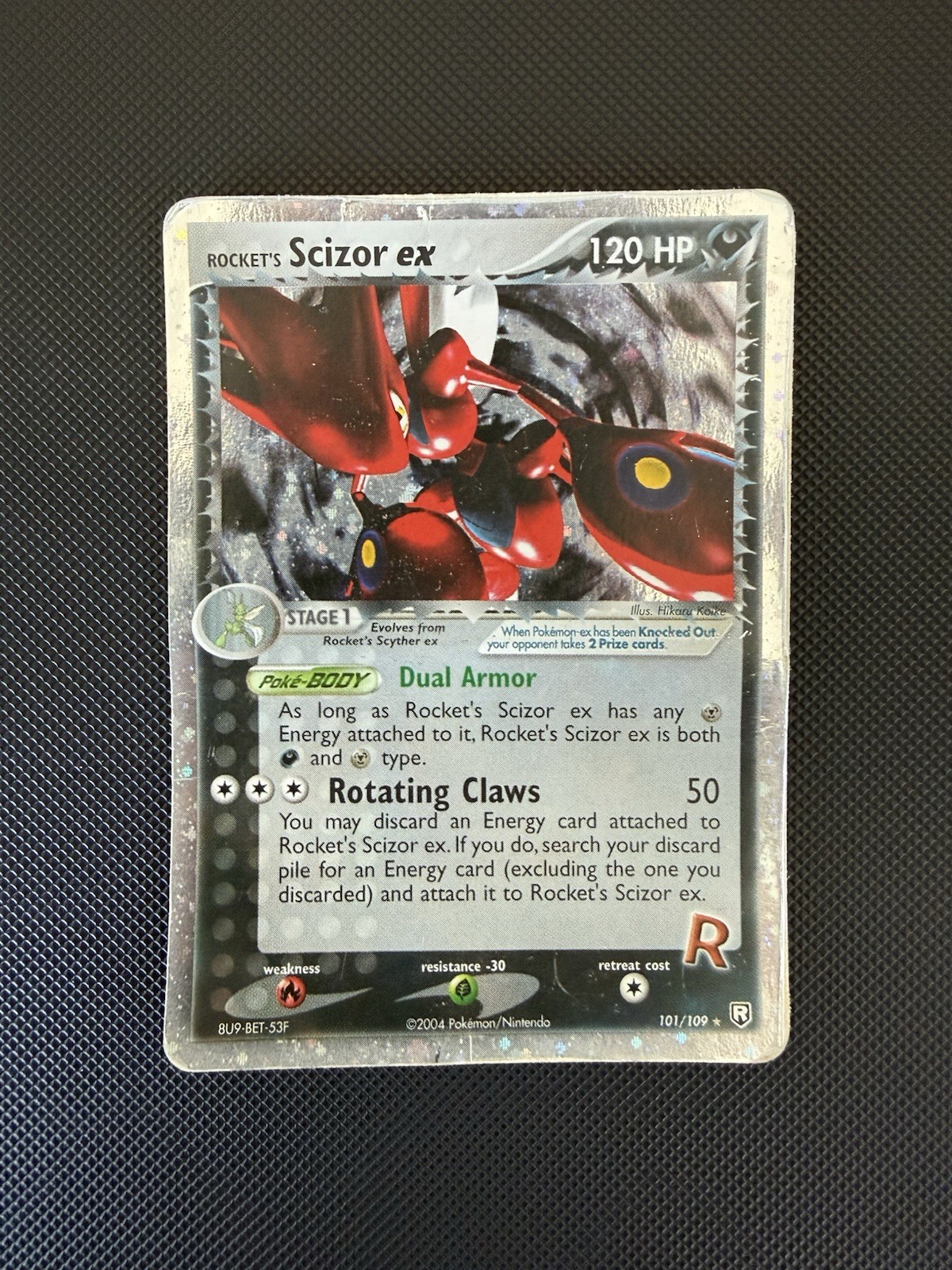 Pokémon Rocket's Scizor ex EX Team Rocket Returns 101/109 Holo Ultra Rare DMG