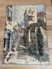Pierre Deux Tapestry Villeneuve Scene French Country Provence NOS Wall Hanging
