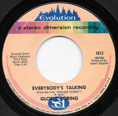 Gloria Loring Leaving, On A Jet Plane Vinyl Single 7inch Evolution