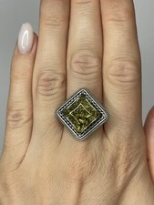 Genuine Baltic Amber Stone Ring with Sterling Silver.GREENISH Amber Stone Ring.