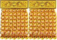2 x MASONIC REGALIA Metal Apron GOLDEN Tassel Gilt style