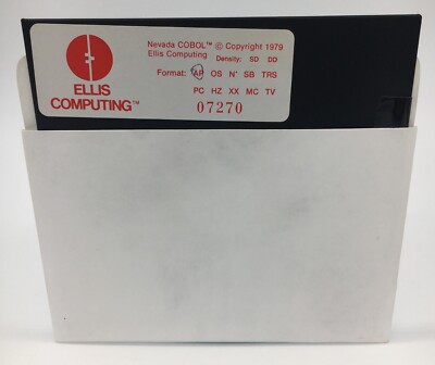 Nevada Cobol Software By Ellis Computing For Apple II 1979 Rare Disk