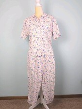 Vintage 80s 90s Liz Sport Floral Print 2 Piece Matching Set Outfit Petite Small