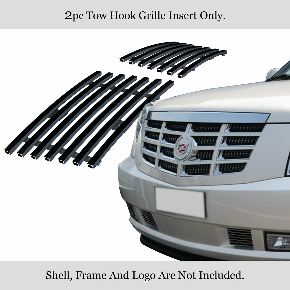 2007-2014 Cadillac Escalade Black Stainless Steel Billet Tow Hook Grille