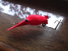 Older USA Eddie Pope Luhr Jensen Hot Shot Size M5 50 Size #13 Fluorescent Red