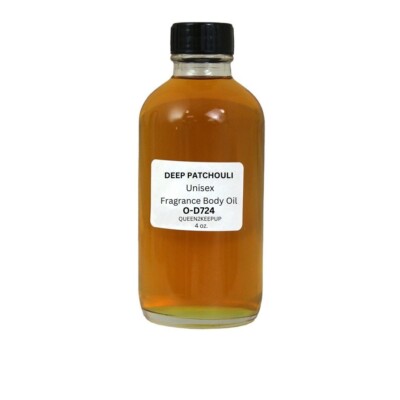 Deep Patchouli (Unsiex) Body Oil Fragrance Similar 4 oz Glass Bottle