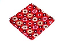 Lord R Colton Masterworks Pocket Square - Red  Gray Starlight - Silk 75 New