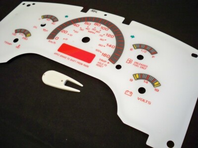 Fits GMC Safari Savana Chevy Express Astro Kilometers Cluster White Face Gauges