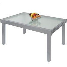 Gartentisch Ausziehtisch Gartentisch Alu 135-270cm silber DIPLOMAT ib style®