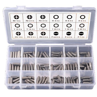 108tlg BITSET häufig Screwdriver benötigte Bits inkl Torx Bit-Box