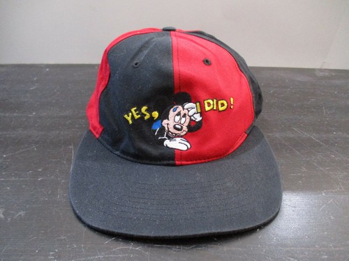 VINTAGE Disney Hat Cap Snap Back Red 
