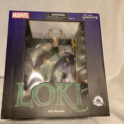 MARVEL GALLERY LOKI 10'' PVC DIORAMA TOY FIGURE STATUE DIAMOND SELECT AVENGERS