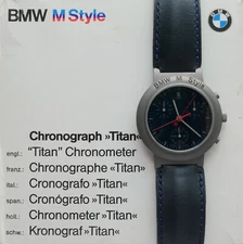 BMW M Style Power Motorsport Classic Car M3 E30 E36 Accessory Watch Chronograph