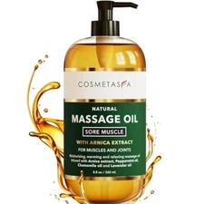 Sore Muscle Massage Oil - 8.8 oz Soothes Muscle and Joint with Arnica Extract...