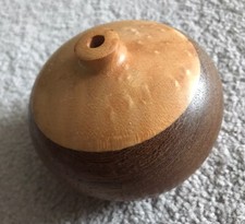 Vintage Handturned Signed Vase 2 Timbers