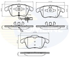 Brake Pad Front Axle To Fit Audi A4 07->15, A4 Allroad 09->16, A5 07->17
