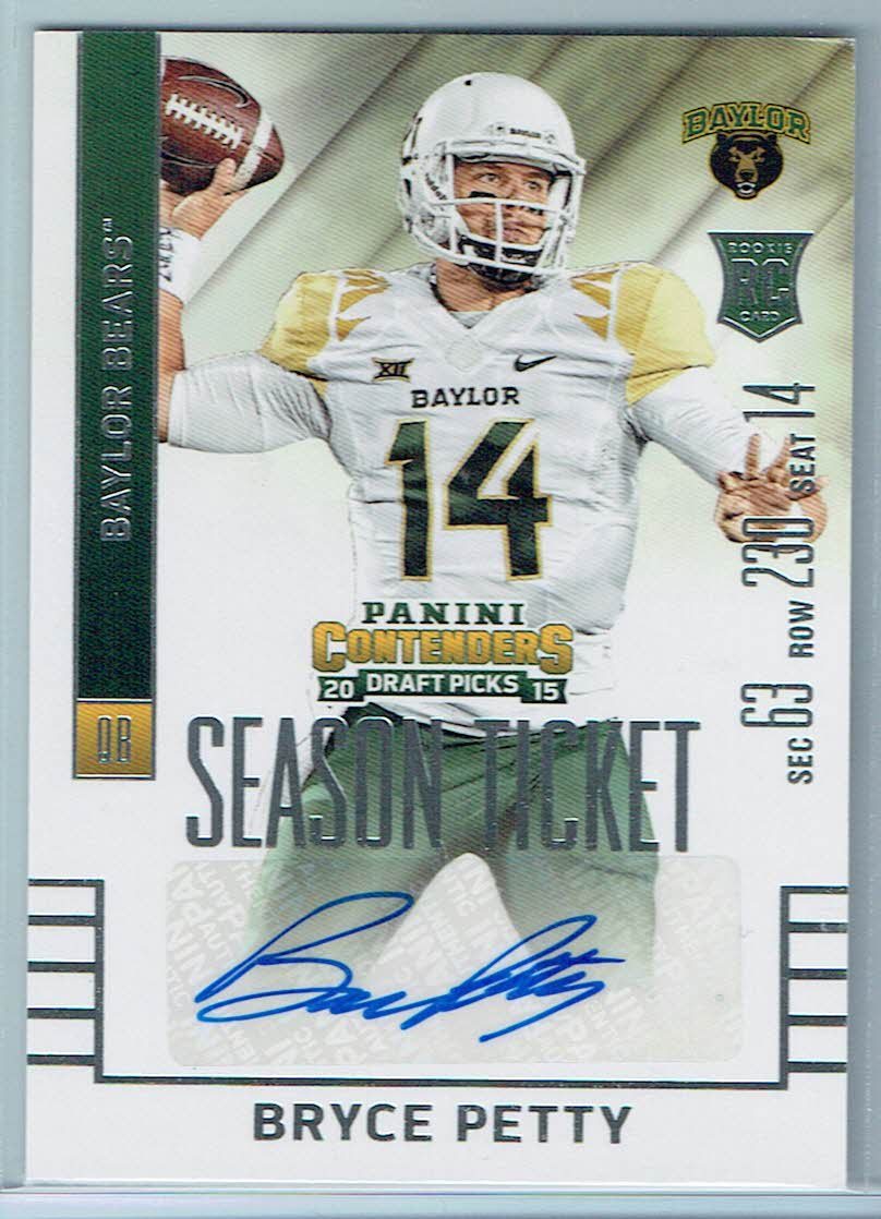 2015 PANINI CONTENDERS DRAFT PICKS #161 BRYCE PETTY AU RC