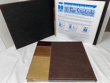 2 New Brown Scrapbooks Photo Book Album Leather  Suede Bound 30 Pages