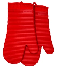 KitchenAid 2pk Oven Mitts 7.5"x13" Durable Heat-Resistant Silicone Grip