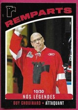 2022 Quebec Remparts 25th Anniversary GUY CHOUINARD Legends Black Parallel 10/30