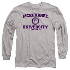 Mckendree Adult Long Sleeve T-Shirt Circle Logo, Athletic Heather, S-3XL