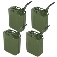4X 5 Gallon oil Steel Green Military Army Backup 20L Storage Tank Jerry Can