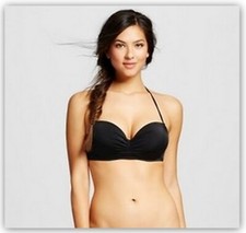 Summer Halter Bikini TOP ONLY - Black - 34B - Shade Shore underwire light pad