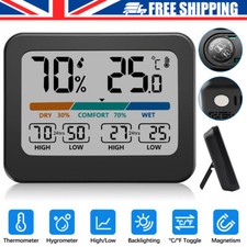 Digital LCD Thermometer Hygrometer Humidity Meter Home Temperature High&Low NEW
