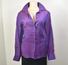 NWT $285 SAKS FIFTH AVENUE 100% Flax Linen Tunic – Size 8 – Made in Italy