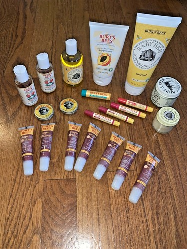 Burts Bees Most New Some Used ONCE Lot 21 Hand Lotion Lip Balm Shine + ❤️tw11j38