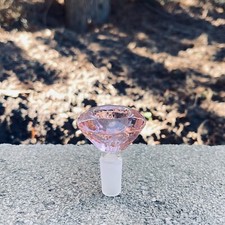 2.5" Pink Diamond 14mm Slide Male Bowl for Water Pipe Hookah Bong