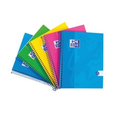 Image of Oxford Touch Wirebound Hardback Notebook A5 Assorted ( Pack of 5 ) 400110083