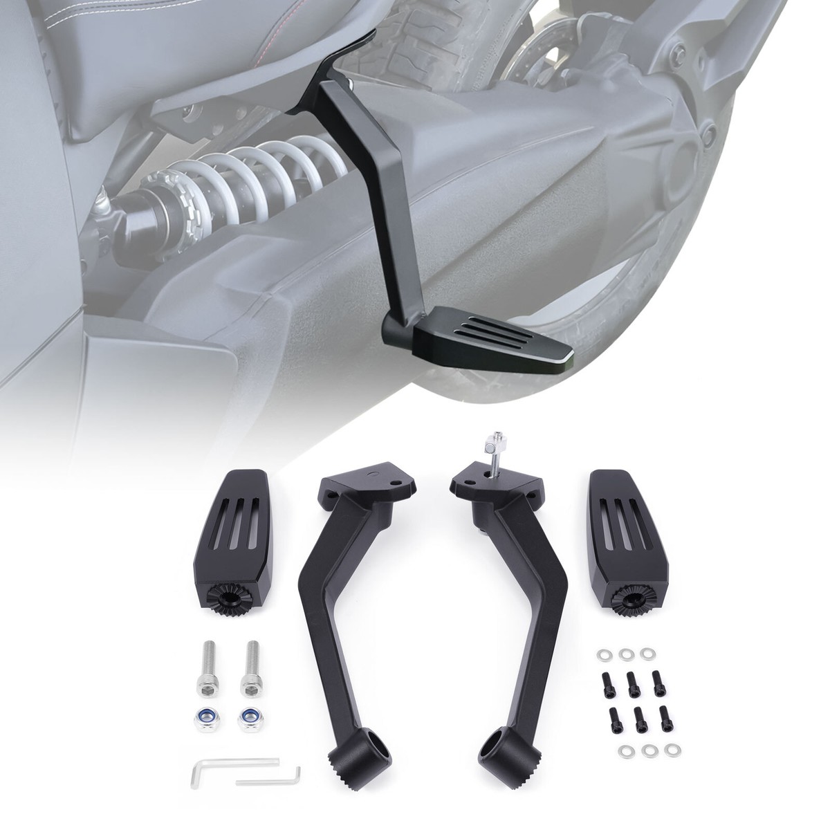 エース Passenger Foot Pegs Adjustable Floorboards for Can-Am Ryker