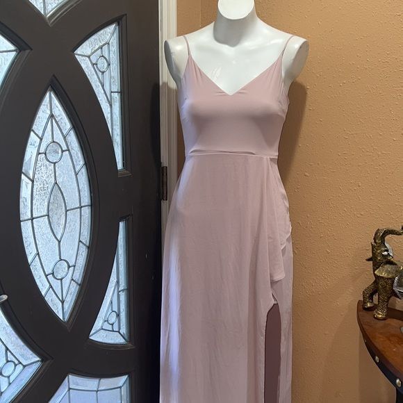Express light pink spaghetti strap short and long dress Express light pink spaghetti strap short and long dress