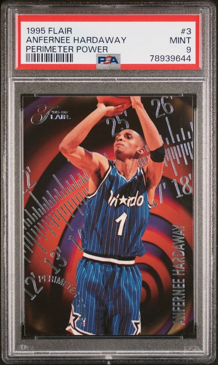 1995 Flair Perimeter Power #3 Anfernee Hardaway | PSA 9 Mint | Orlando Magic