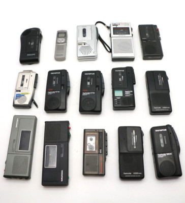 15 Stück Hand Diktiergeräte Grundig Olympus Sanyo Philips Lervia  / DIV11224