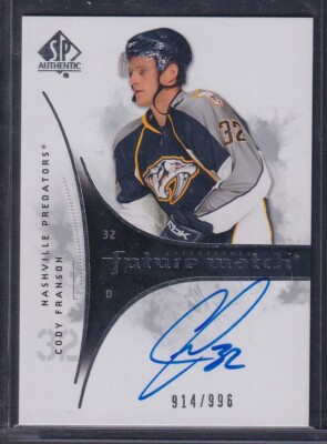 CODY FRANSON - 2009 SP Authentic Future Watch Auto #228, /999