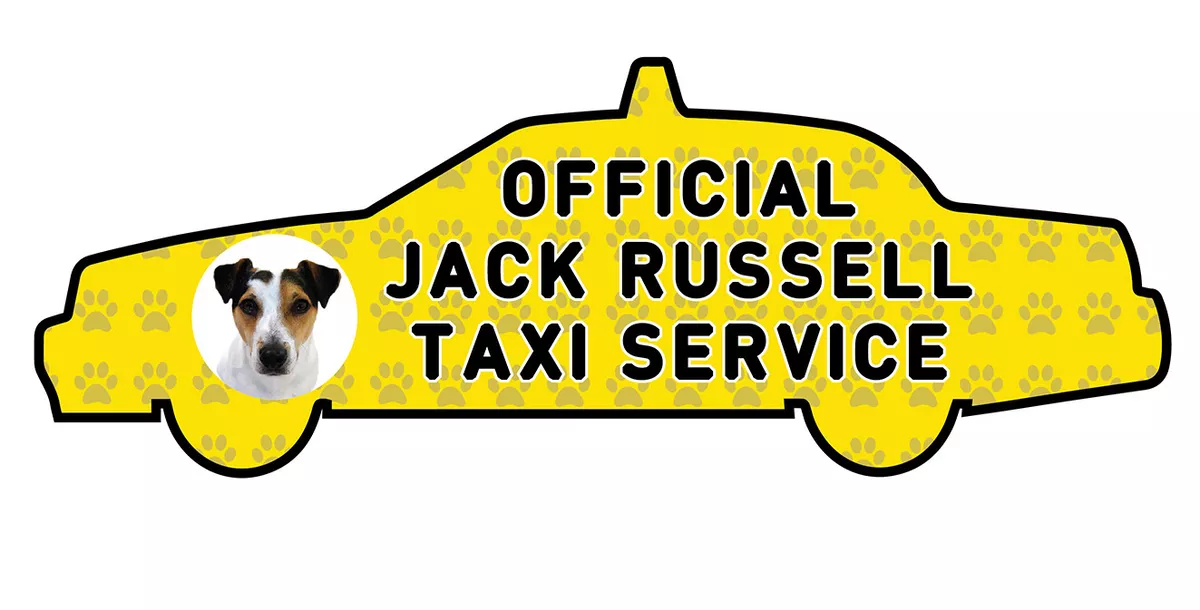 Lustig Jack Russell Hund Taxi Service Vinyl Auto Aufkleber