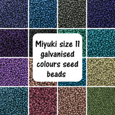 Miyuki Size 11/0 Seed Beads Galvanised Colours, 22 Grams