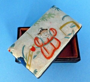 Chinese Silk Fabric Embroidered Box Antique Circa 1890's-1900