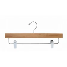14" Cedar Wooden Pant/Skirt Hanger w/Clips (pack of 25)