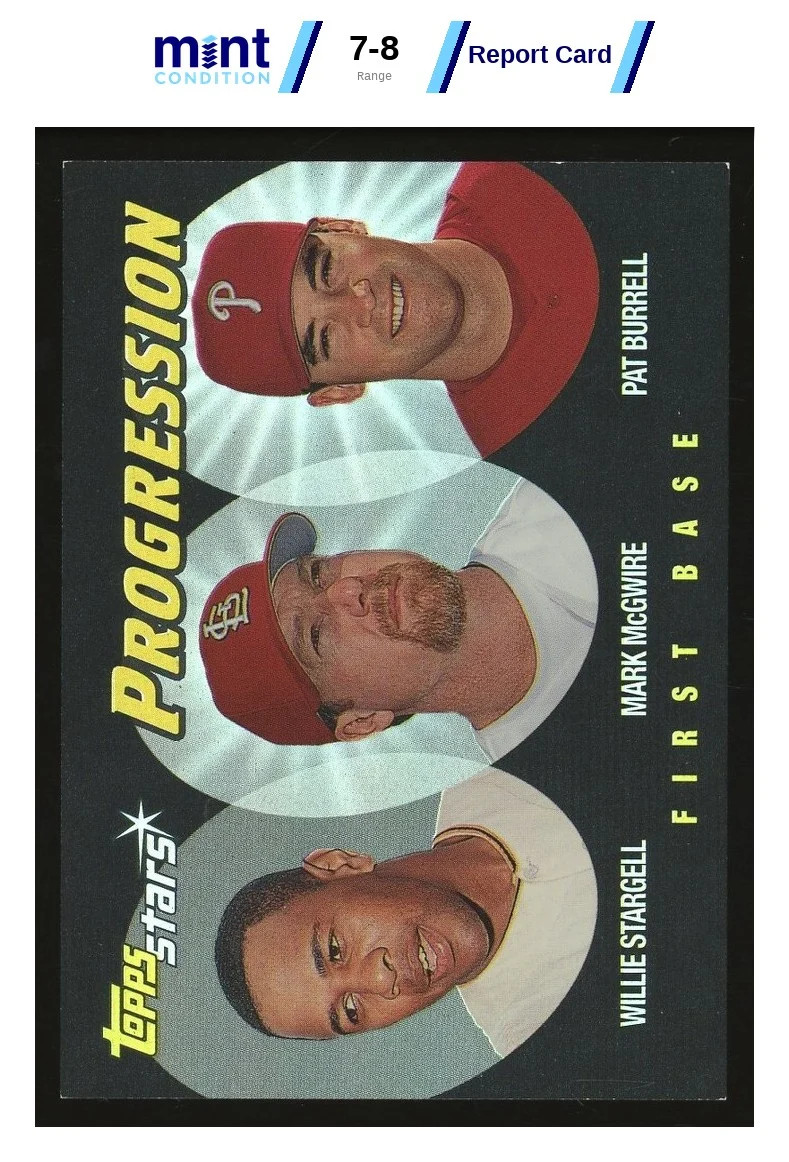 2000 TOPPS STARS WILLIE STARGELL P3 PROGRESSION MARK MCGWIRE PAT BURRELL MCG 8
