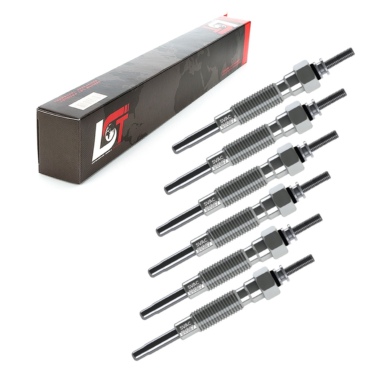6x Glow Plug for Nissan Patrol GR II Wagon Y61 - 2.8 TD
