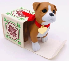 2003 Puppy Love Hallmark Ornament #13 Boxer Pup Brown Dog