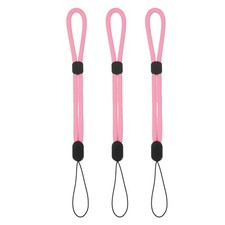 3Pcs Camera Wrist Strap Adjustable Wristlet Straps Lanyard Pure Rose Pink
