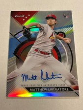 2023 Topps Finest Matthew Liberatore Refractor On Card Rookie Auto Cardinals SP . rookie card picture