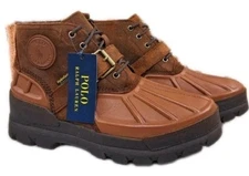 Polo Ralph Lauren Oslo Low Men Waterproof Boots Leather Brown 11721 Size 11.5D